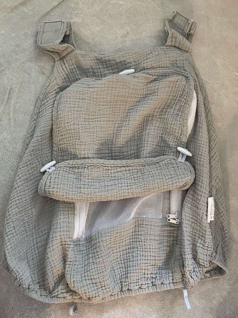 Breathable Muslin Cotton Large sunshade Infant‎ Canopy Baby Cover For Seat Gray